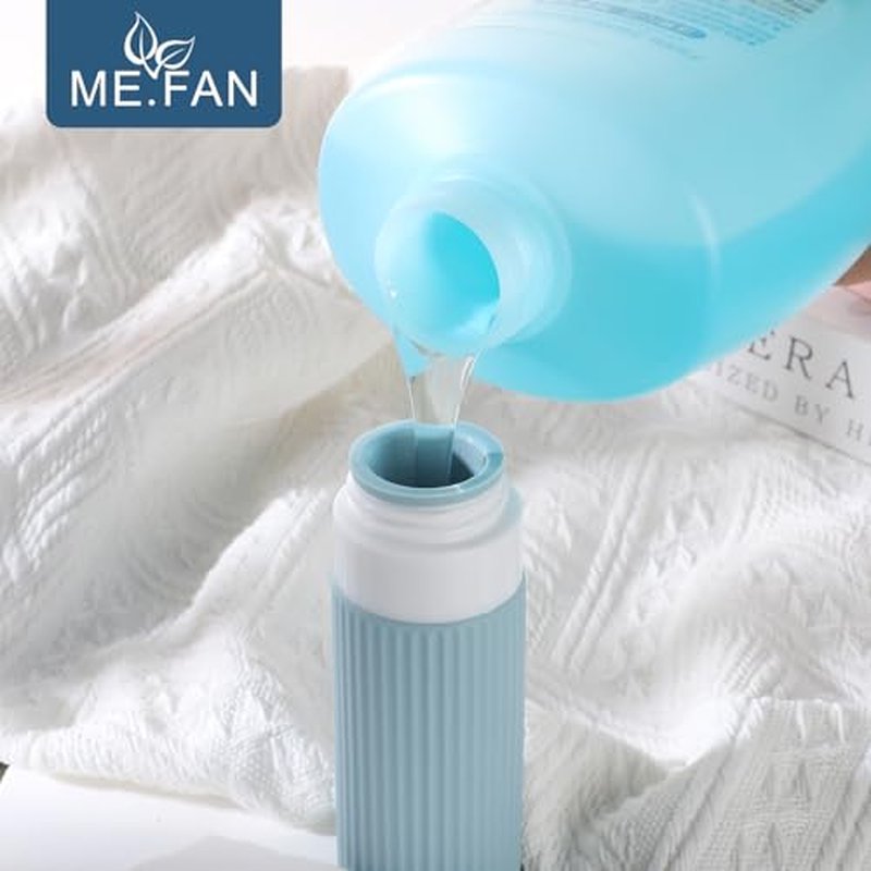ME.FAN Travel Bottles for Toiletries, TSA Approved 3oz Silicone Travel Size Containers/Portable Split Bottle, Travel Accessories for Conditioner, Shampoo, Lotion - 4 Pack Yellow