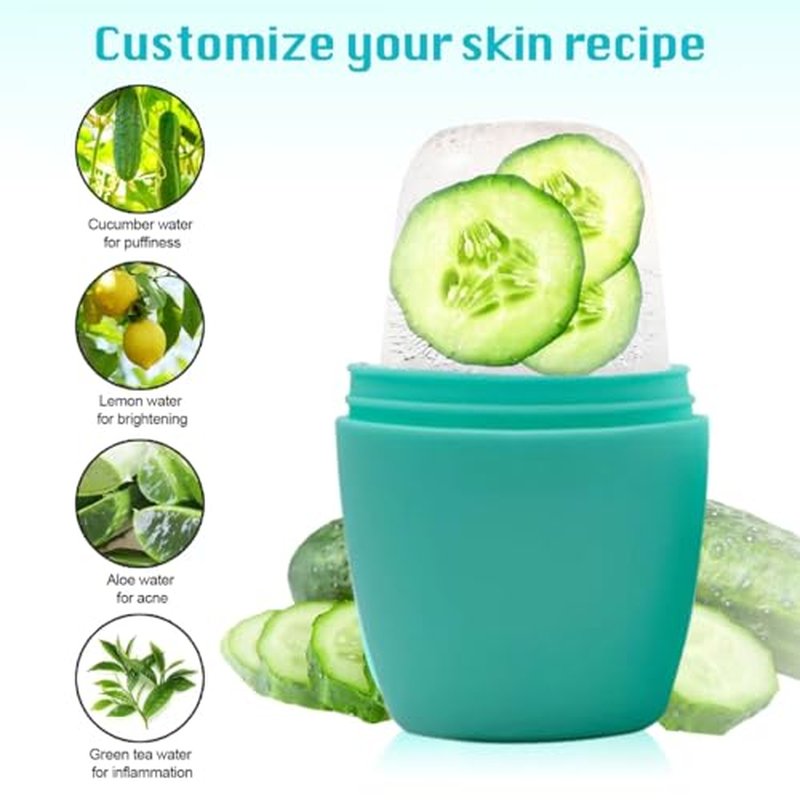 2Pack Facial Roller, Recula Silicone Facial Roller for Face to Tighten and Lift skin, Face & Eye Puffiness Relief, Reusable Facial Ice Mold for Neck to Enhance Natural Glow, Skin Care for Women Beauty