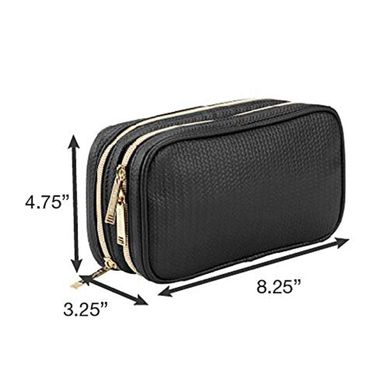 Conair Double Zip Toiletry Travel Bag-Makeup Organizer, Sage Green, 1 Count (Pack of 1)