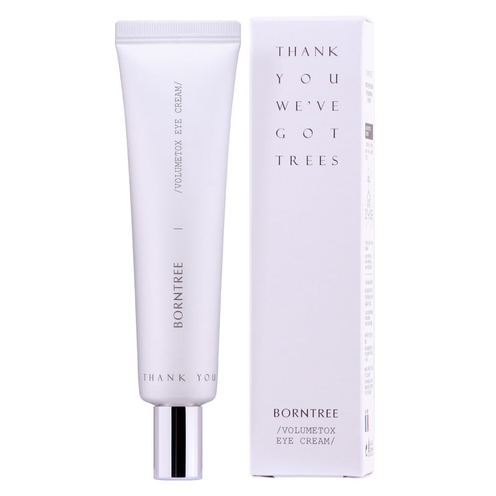 BORNTREE Volumetox Eye Cream 1.01 fl oz with VOLUFILINE 10,000ppm for Skin Elasticity and Anti-Aging