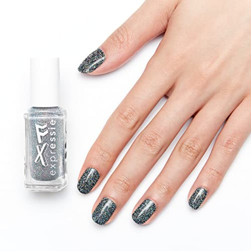essie expressie FX Quick-Dry Vegan Nail Polish, Holo Top Coat, Holographic, 0.33 Ounce (Pack of 2)