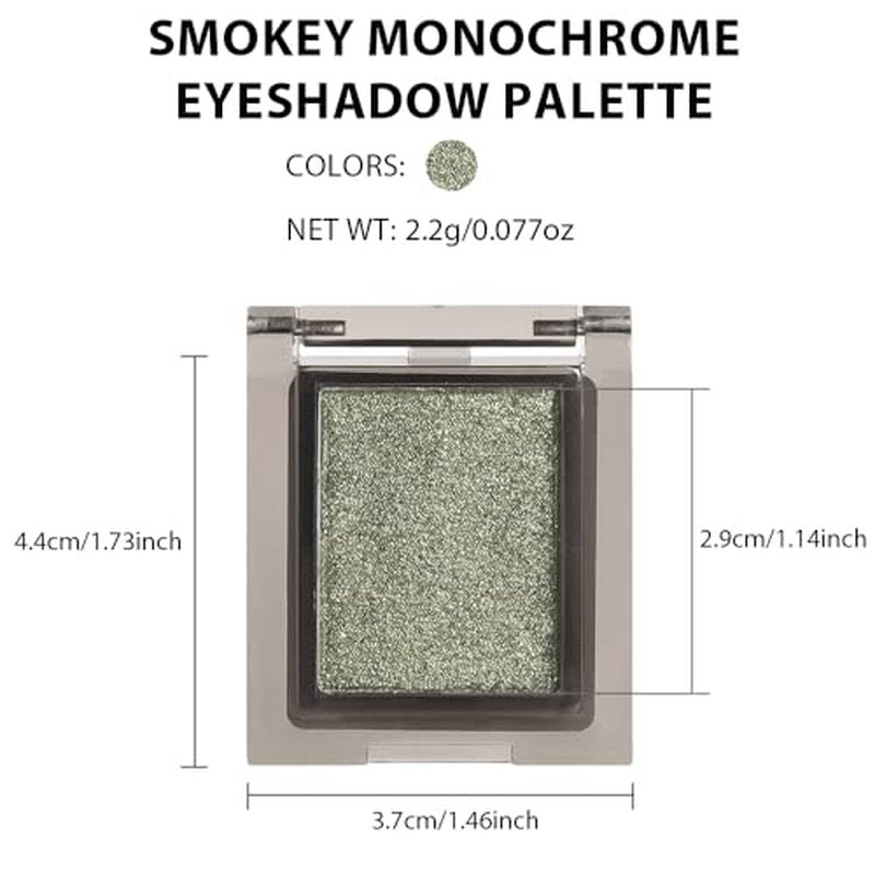 Eyeshadow Single Dark Goldenrod Shimmer, High-Pigment Monochrome Eye Shadow Pressed Powder, Everyday Velvety Silky Eye Makeup Looks, Professional Long-Lasting Waterproof Single Eyeshadow Palette, 02#