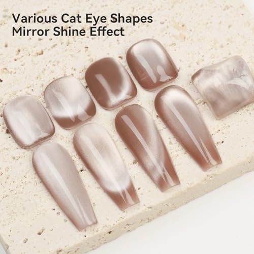 Bevimee Cat Eye Gel Polish 12ML Moonlight Velvet Effect Dark Green Glitter Magnetic Gel Nail Polish Crystal Ceramic Emerald Green Color Nail Art Long Lasting Soak Off UV Nail Gel