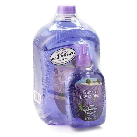 Premium Hand Soap - French Lavender Scent | 7.9 oz Bottle + 59 oz Refill - Multiple Scents Available