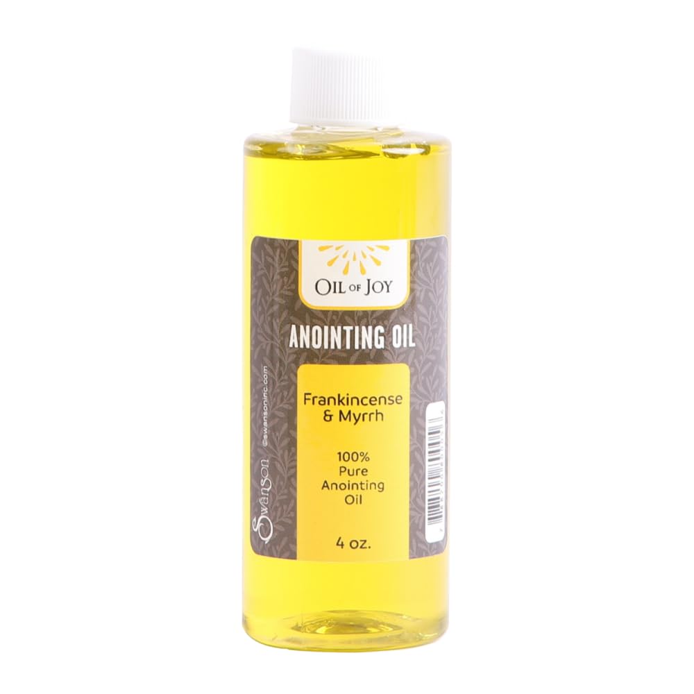 Anointing Oil – Frankincense & Myrrh – Refill – 4oz for Church Earthy, Woodsy Scents for Prayer, Blessings, Healing. 1 oz. Plastic Bottle, Secure Lids