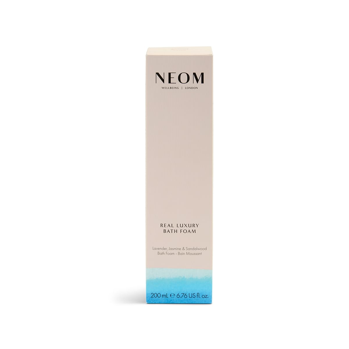NEOM Real Luxury Bath Foam, 6.76 fl oz | Lavender, Jasmine & Rosewood | Coconut & Almond Oil| 100% Natural Fragrance | Essential Oil | Scent to De-Stress| Vegan & Cruelty Free