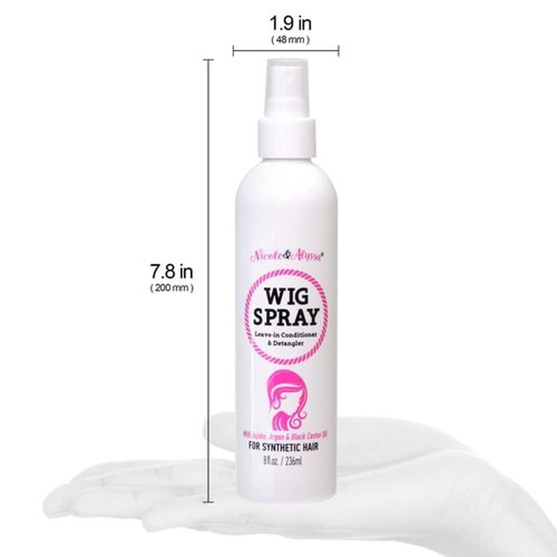 [ Nicole & Alyssa ] Wig Spray & Shampoo SET - Synthetic Wig Care Solution (with Wig Brush)