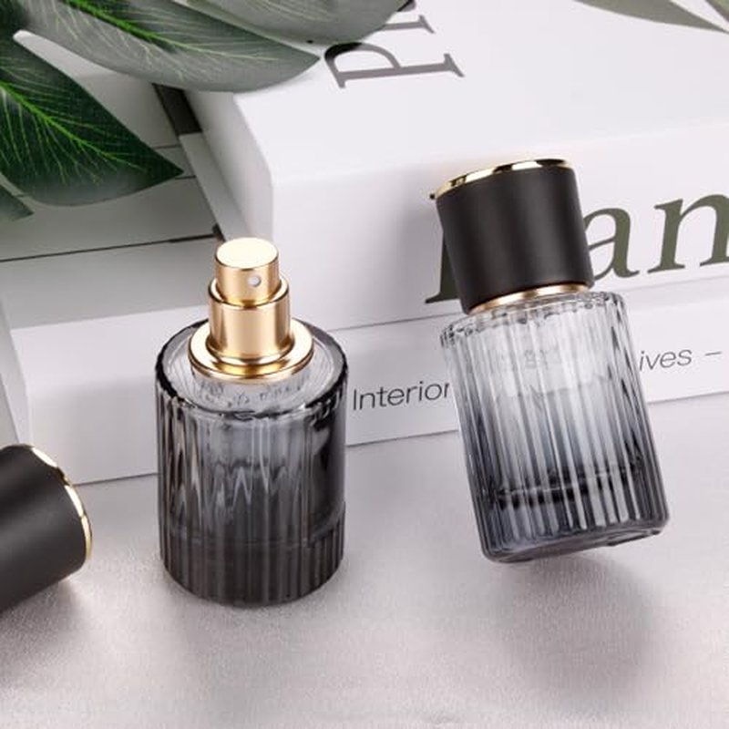 HXRYAGi Travel Vintage Perfume Bottle Empty, 2pcs 30ML High-quanlity Portable Perfume Atomizer with Funnel and Dropper, Fine Mist Leak-Proof Spray Atomizer Ideal for Perfume, Toner and Skin Care