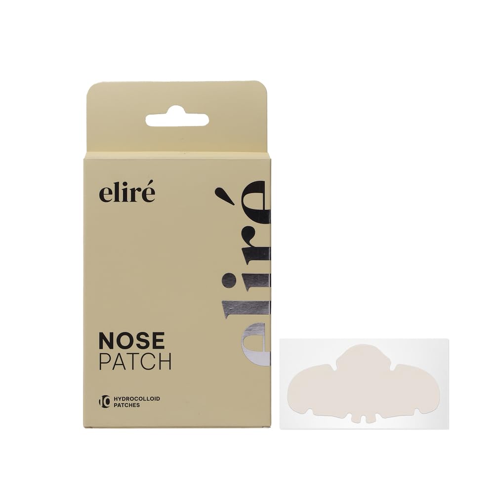 Eliré Nose Pimple Patch – Extra Strength Hydrocolloid Strips for Clearer Skin – Absorbs Excess Oil – Strong Adhesion, Ultra-Thin - Invisible for Day and Night Use- 10 Patches