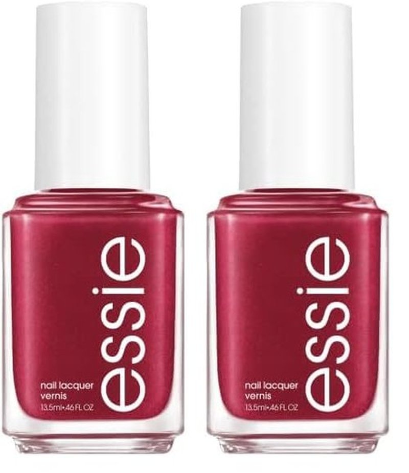 essie Salon-Quality Nail Polish, 8-Free Vegan, Muted Rose Pink, Gossip N' Spill, 0.46 fl oz (Pack of 2)