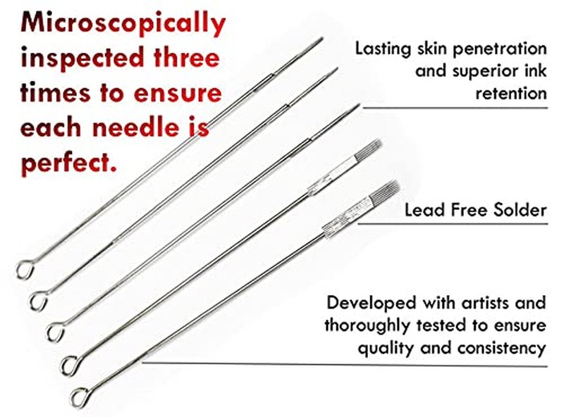 ITAT Ultra Premium Professional Long Bar Tattoo Needles #8 Magnum 50 Pack (0807M1)