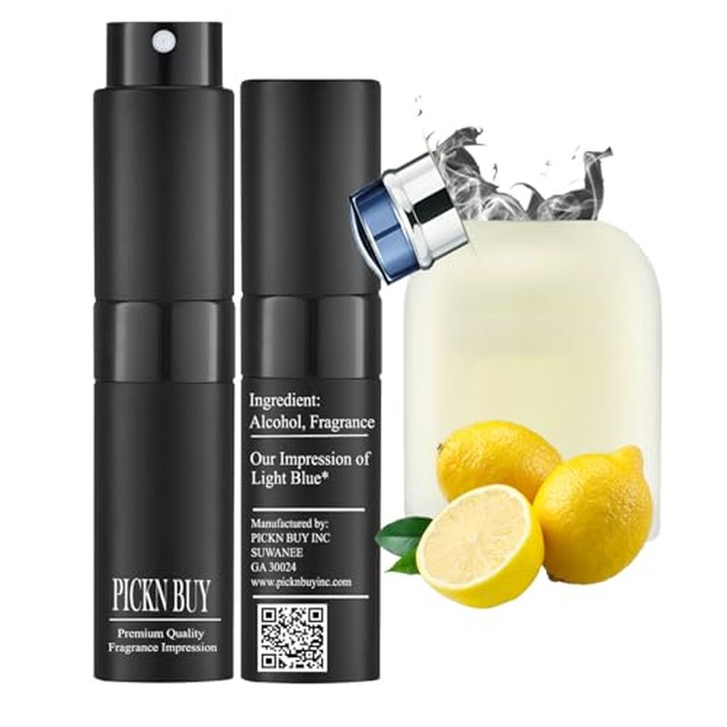 PICKN BUY Luxury Perfume for Women 0.34 Fl oz, Scent Compatible to Light Blue Perfume, Made in USA, Long-Lasting Spray Comes in Refilable Bottle