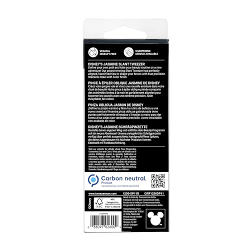 Tweezerman Jasmine Slant Tweezer - Eyebrow Tweezers for Women and Men