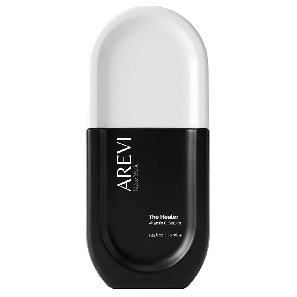 AREVI The Healer - Stabilized Vitamin C Urban Repair Serum for Face, Ferulic Acid & Hyaluronic Acid, Dark Spot Corrector & Anti-Aging, Brightens & Repairs Sun Damage | 1.35 fl oz