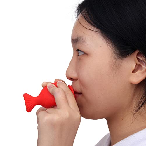 Yutdiery Red Fish Lip Plumper, Soft Silicone Fish Lip Plumper Tool, Natural Pout Mouth Device for Sexy Lip Beauty Mouth, Drop-Resistant and No Fading Lip Plumper Device (1PC)