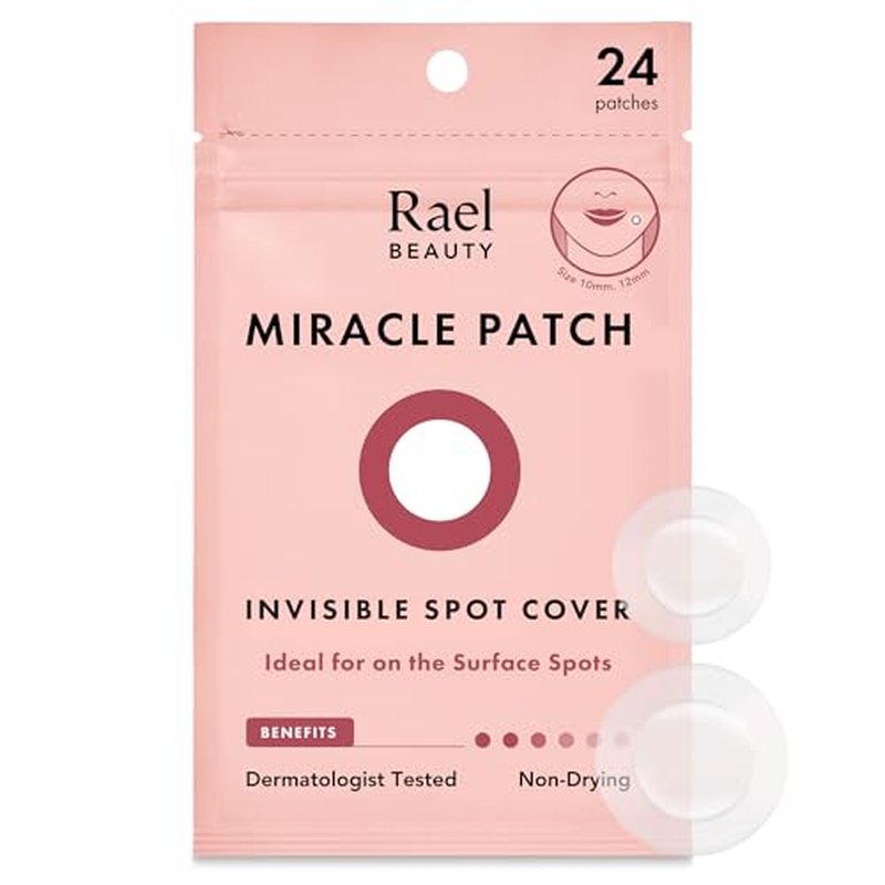 Rael Pimple Patches, Miracle Invisible Spot Cover - Hydrocolloid Acne Pimple Patches for Face, Blemishes and Zits Absorbing Patch, Breakouts Treatment Skin Care, Facial Stickers, 2 Sizes (24 Count)