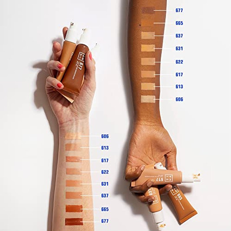 3INA 606 Tinted Moisturizer for Face with SPF 30 - Ultra Light Pink - BB Cream with Light to Medium Coverage - Hyaluronic Acid Moisturizer for All Skin Tones - Vegan, Cruelty and Paraben Free - 1 oz