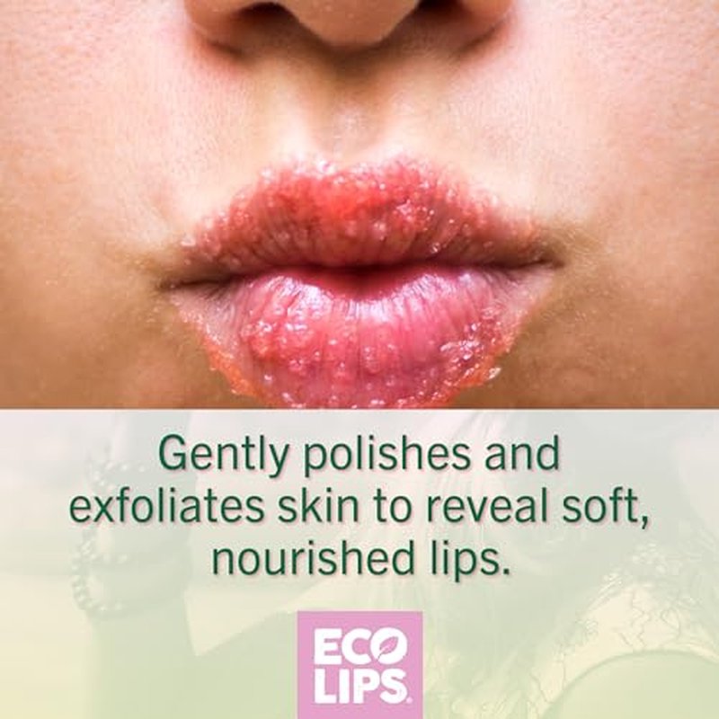 Eco Lips Organic Sugar Lip Scrub, Plumping Lip Mask & Overnight Intensive Lip Mask for Chapped Lips 4-Pack (0.25 oz. each) – 100% Natural
