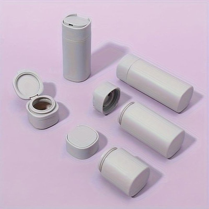 FANPOI 5pcs Travel Cream Dispenser Bottles Set Travel Bottles Toiletry Containers Set, TSA Approved, Travel Essentials (Light Grey)