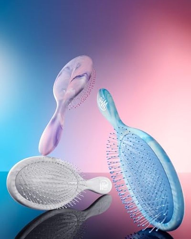Wet Brush Original Detangler Hair Brush, Green (Matte Marble) - Ultra-Soft IntelliFlex Bristles - Detangling Brush Glides Through Tangles For All Hair Types (Wet Dry & Damaged Hair) - Women & Men