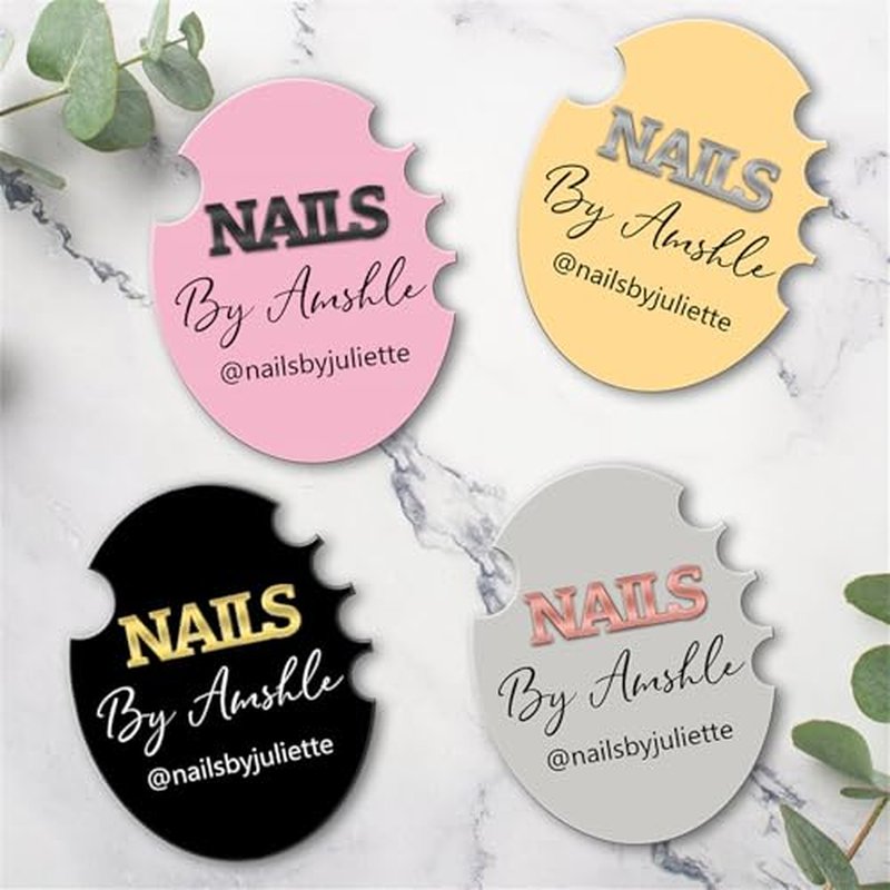Tammnjo Personalized Name Nailfie Disk Sign Nail Prop Custom Acrylic Nailfie Disc Decor for Nail Techs Social Media Picture Prop Nail Photo Prop Beauty Salon Prop for Nail Techs,A1-Nail