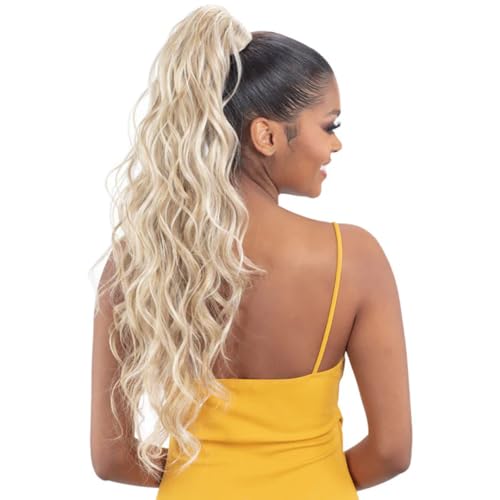 Shake N Go Organique Pony Pro Secret Pocket Ponytail - Loose Wave 26" (Color:1 JET BLACK)