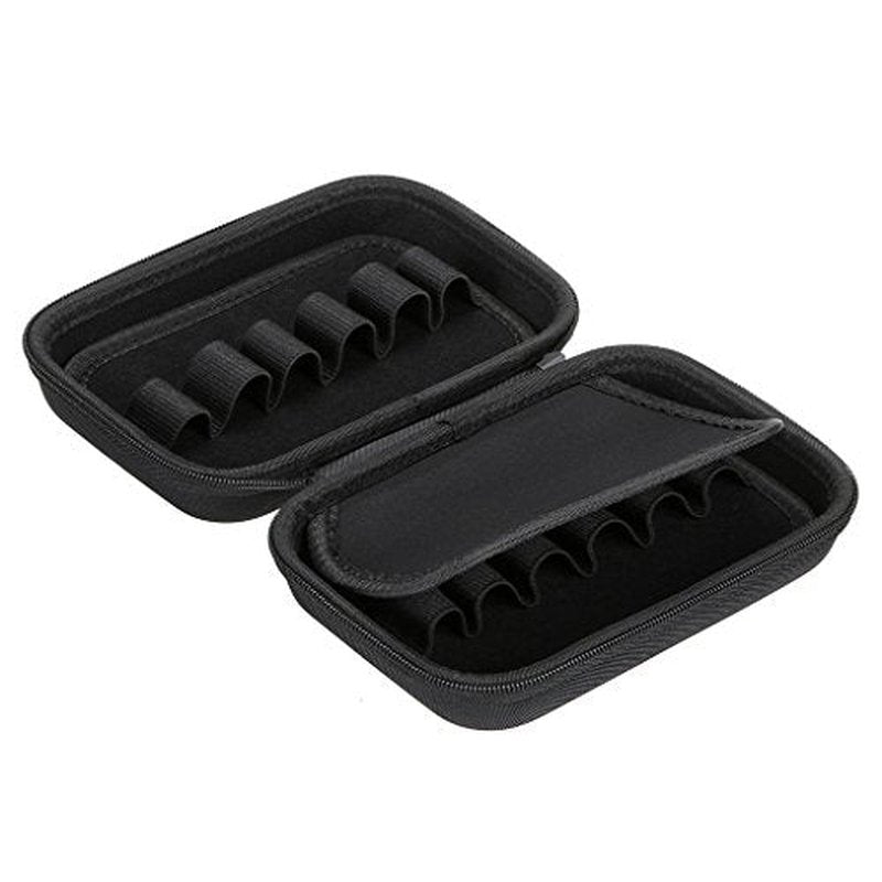 Hipiwe Hard Shell Essential Oil Carrying Case Holds 12 Bottles (Can hold 5ml, 10ml, &10ml Rollers) Travel Size Essential Oils Bag Organizer (Black)