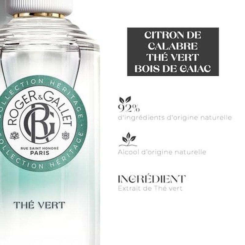 ROGER & GALLET | Fragrant Water Body Spray for Women | THÉ VERT - Green Tea 3.3 oz
