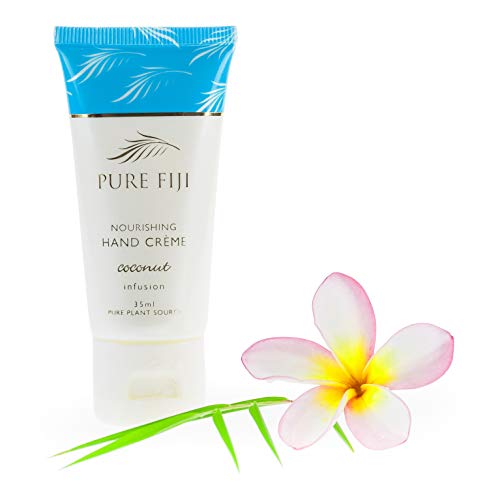 PURE FIJI Nourishing Hand Cream - Deep Moisturizing Hand Cream for Women and Man, Hand Lotion For Dry Hands - 24 Hour Moisture, Organic Ingredients, Coconut Lime Blossom, 4 oz