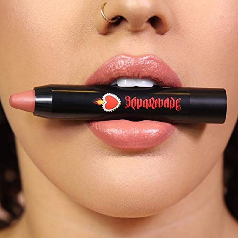 REINA REBELDE Alma Desnuda Bold Lip Color Stick High Pigmentation Peachy Nude Lipstick/Moisturizing Full-Coverage Satin Finish/High Density/Vegan/Cruelty, Paraben, and Phthalate-Free