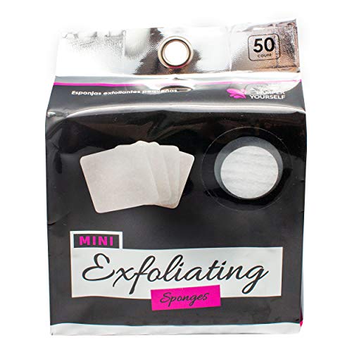 Jacent Mini Exfoliating Sponges: Square Facial Cleansing and Makeup Removal Pads, Suitable for All Skin Types, Multi-Purpose Exfoliating Sponges, Facial Sponges - 3 Pack