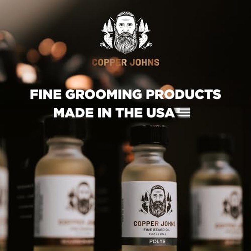 Copper Johns Beard Oil for Men Growth, Castor & Jojoba Oil with Sea Minerals, Increases Softness & Control for Fuller-Looking Beard, Mens Beard Oil, 1903-Sage, Orange & Cedar, 1 oz