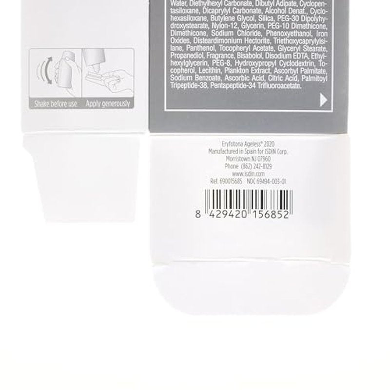 ISDIN Eryfotona Ageless Tinted Mineral Sunscreen for Face, SPF 50 Zinc Oxide Formula Helps Repair Sun Damage, 1.7 Fl.Oz. Travel-Size Tube, Water Resistant and Non-comedogenic