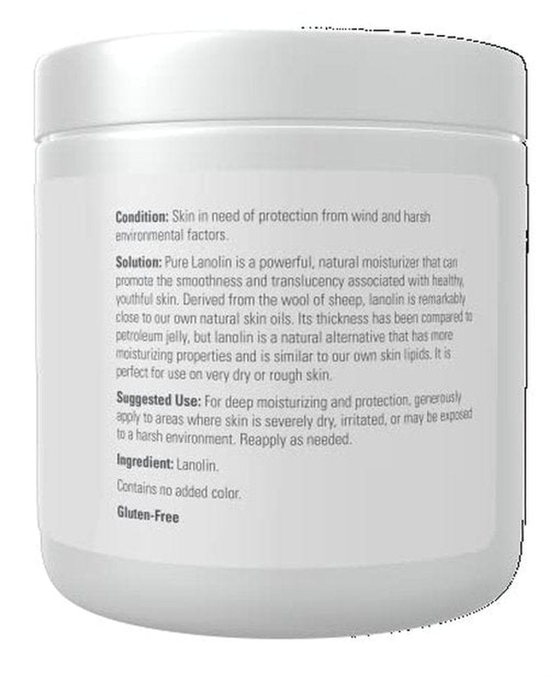 NOW Foods Solutions, Pure Lanolin, Wind and Harsh Environment Skin Protectant, Thick Jelly, For Rough Dry Skin, 7-Ounce