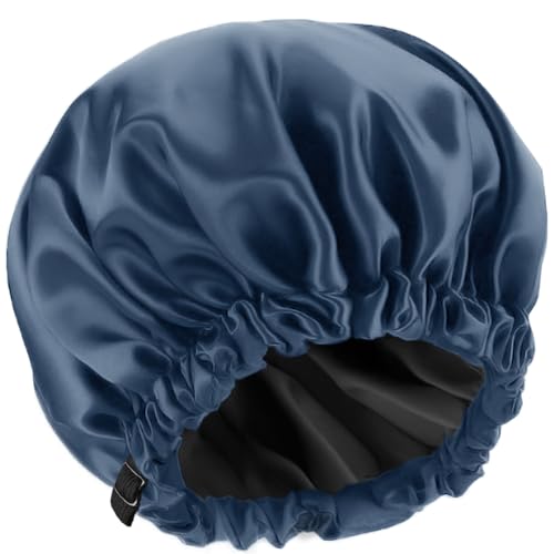 Satin Bonnet Silk Bonnet for Sleeping Double Layer 100% Real Satin Lined Hair Bonnet with Women Curly Hair