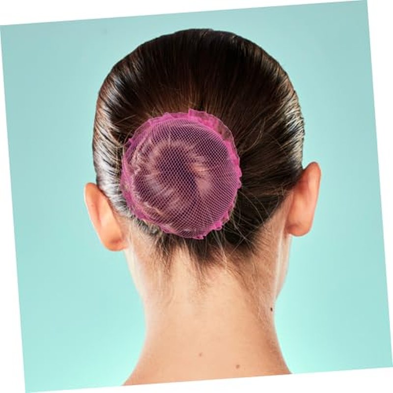 OHPHCALL 5pcs Set Bun Nets Ballet Hairnets for Dance Buns Hairnet for Bun Hairnets for Women Hair Bun Donut Tools for Women Elastic Hairnets Hair Net Dancing Hair Bun Net Rosy