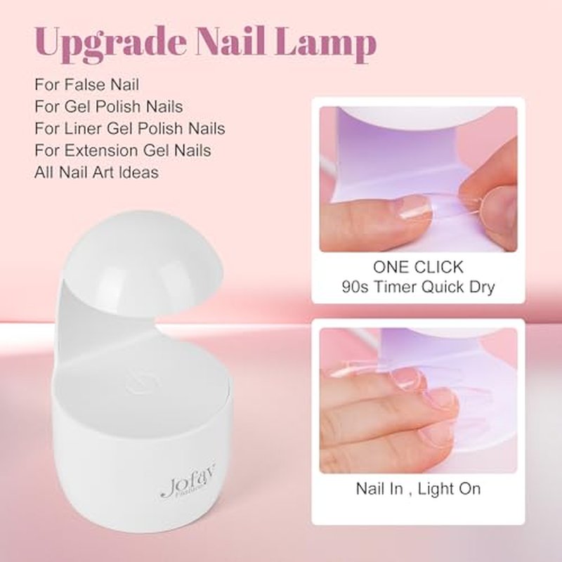 Gel Nail Kit , 1008Pcs Easy Nail Extension Set , Matte Short Almond Shape Full Cover False Nail Tips ,12 Size Gel Nail Extension Kit with Solid Nail Glue, LED Nail Light , Nail Prep Dehydrate