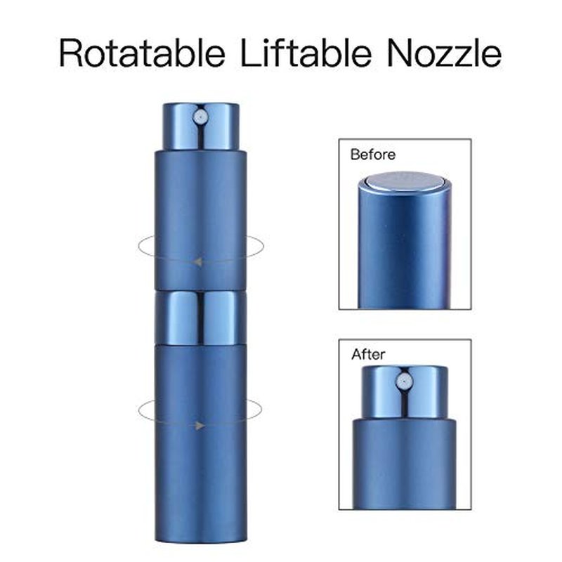LISAPACK 8ML Atomizer Perfume Spray Bottle for Travel, Empty Refillable Cologne Dispenser, Portable Sprayer (Purple)