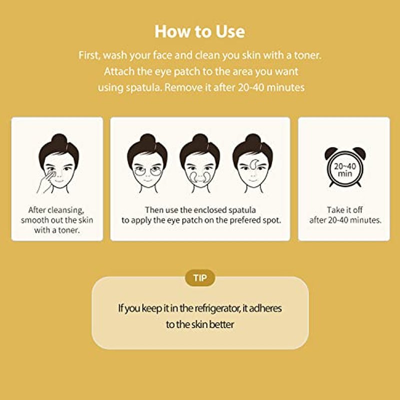 [K Beauty Snp] 24K Gold Firming Eye Patch | 11,900mg of Collagen with 24K Gold | Tightening and Hydrating for All Skin | Under Eye Patches for Dark Circles | Korean Skincare Eye Mask | 60 Patches