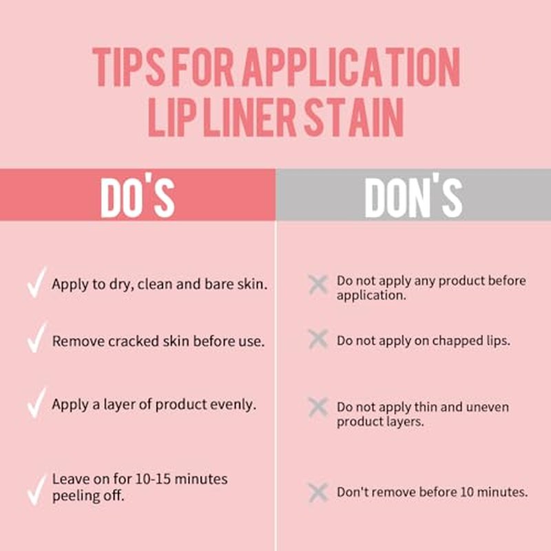 Lip Liner - Lip Liner Stain, Peel Off Lip Liner Tattoo, Long Lasting Lip Stain Peel Off with Natural Finish, Easy to Use, Waterproof, Smudge-proof, Transfer-proof, Highly Pigmented Color, Coffee