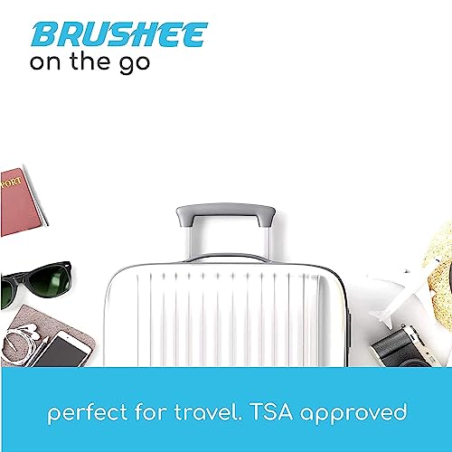 Brushee - The Evolution of Oral Care | 3-in-1 Tool (Pre-Pasted Mini-Brush + Floss + Pick) | Individually Wrapped | Disposable | Prepasted Travel Toothbrushes | Small Adult Toothbrush - (120-Pack)