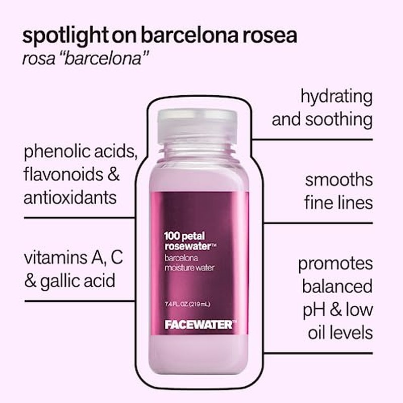 PLANT BEAUTY DISTILLERY Facewater 100 Petal Rosewater Barcelona Moisture Water