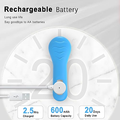 UMICKOO Silicone Face Scrubber Exfoliator, Rechargeable Facial Cleansing Brush with LCD Screen for Men & Women, Sonic Face Brush for Cleaning and Deep Cleansing and Exfoliating