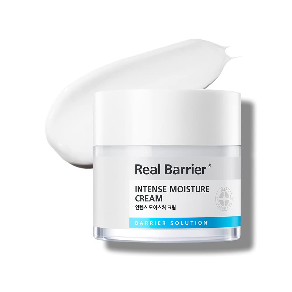 Real Barrier Intense Moisture Cream (Jar), Facial Moisturizer for Sensitive Skin, Hypoallergenic Fast Deep Hydration for Dry Skin, Recovering Damaged Skin Barrier, Kbeauty 1.7 Fl. Oz, 50ml