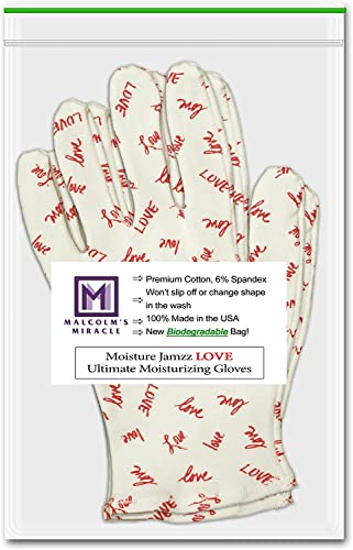 Malcolm's Miracle Love Moisturizing Gloves - Guaranteed for Two Years - Made in The USA (Men's XL)