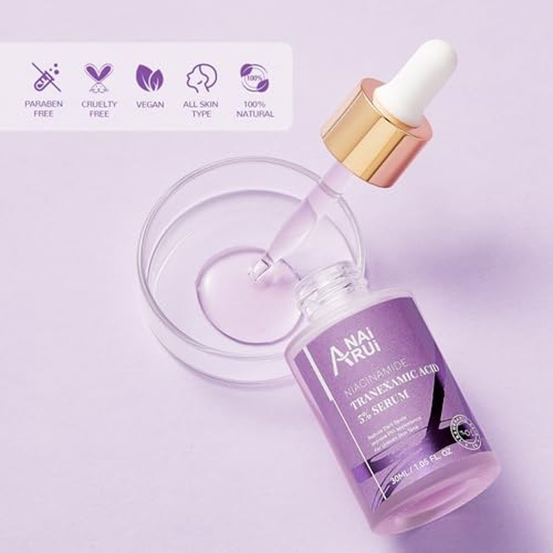ANAI RUI 5% Tranexamic Acid Serum With Niacinamide, Kojic Acid, Arbutin, Reduce Dark Spot, PIH, for Uneven Skin Tone 1FL.Oz