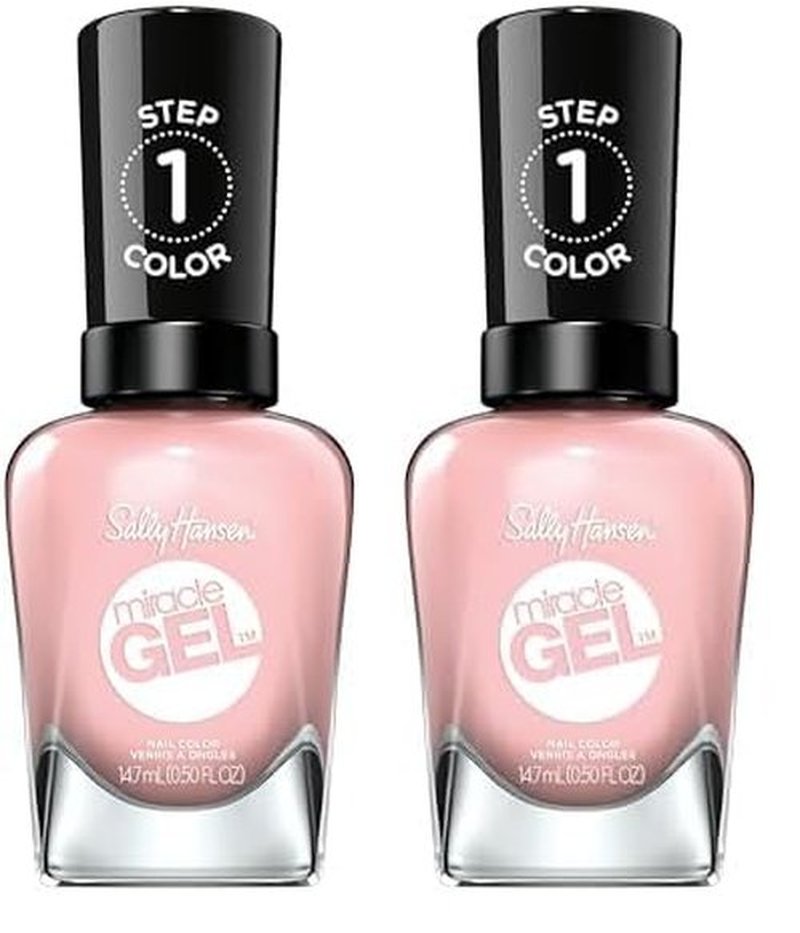 Sally Hansen Miracle Gel™, Regal Rosé, Long Lasting, Gel-Like Formula, No UV Lamp Needed, Pink Nail Polish (Pack of 2)