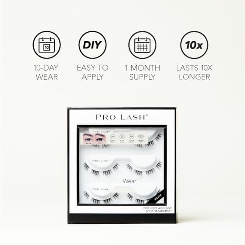 Pro Lash | Professionally Styled Lashes at Home | Easy Application Professional Quality | Waterproof | Lasts up to 10 Days with ProLock Adhesive System | 3 Sets - Classic Cat Eye No. 8