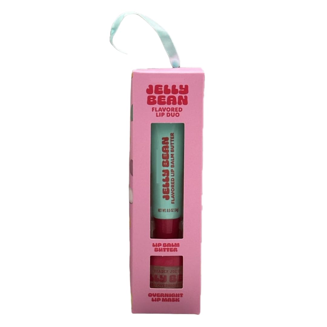 Candy-Inspired Lip Duo 1 Lip Balm Butter 0.5 oz (14g) & 1 Overnight Lip Mask 0.35 oz (10g) - Jelly Bean Flavored Lip Duo