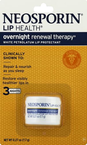 Neosporin Overnight Lip Health Renewal Therapy - 0.27 oz Jar (Pack of 4)